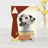 Carte dalmatienne de fête des pères (Fleur jaune)