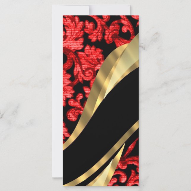 Carte Damas à fleurs rouges et noires (Devant)