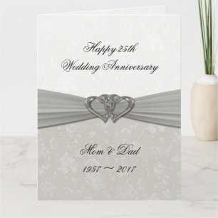 Carte Damask 25e anniversaire de Mariage 8,5x11
