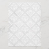 Carte Damask Elegant Mariage Minimal Table Seating Chart (Dos)