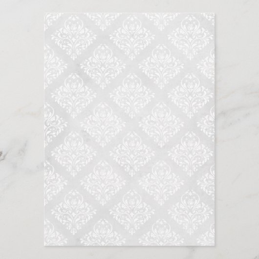 Carte Damask Elegant Mariage Minimal Table Seating Chart (Dos)