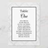Carte Damask Elegant Mariage Minimal Table Seating Chart (Devant)