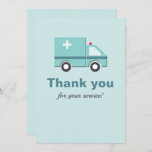 Carte d'ambulance (Devant / Derrière)