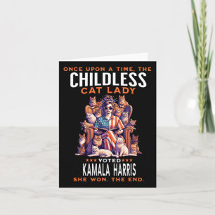 Carte Dame aux chats drôle Kamala Harris 2024 Propriétai