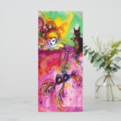 CARTE DAME AVEC CHAT NOIR (Debout devant)