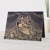 Carte Dame avec guitare (Devant)