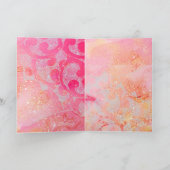 Carte DAME AVEC ROSE ROUGE Joyeux anniversaire (Intérieur)