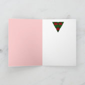 Carte DAME AVEC ROSE ROUGE Joyeux anniversaire (Intérieur)