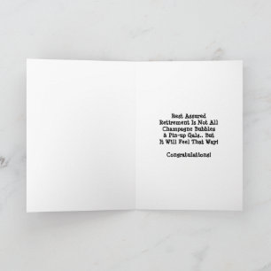 Carte Dame champagne humour retraite bulles gal