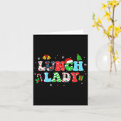 Carte Dame de cantine groovy Noël appariement Xmas déjeu (Fleur jaune)