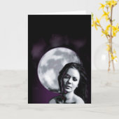 Carte dame de lune (Fleur jaune)
