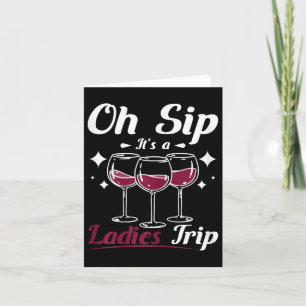Carte Dame de Vin, Oh Bois C'est Un Voyage de Femmes Fil