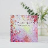 Carte DAME DU LAC, bleu rose vif éclatant (Debout devant)