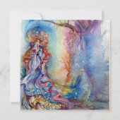 Carte DAME DU LAC, bleu rose vif éclatant (Dos)