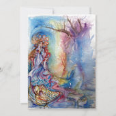 Carte DAME DU LAC Légende Arthurienne Aquarelle (Dos)