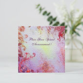 Carte DAME DU LAC violet bleu rose or (Debout devant)
