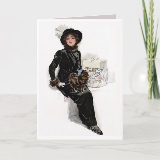 Carte Dame en noir (Devant)