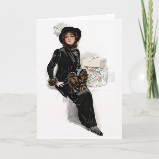 Carte Dame en noir