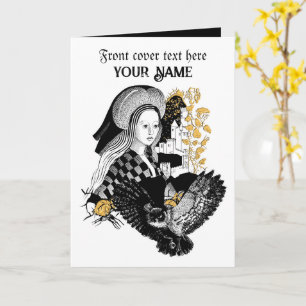Carte Dame et hibou