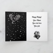 Carte Dame et hibou nocturne (Intérieur)
