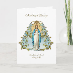 Carte Dame irlandaise de Knogin Mary Blue Floral