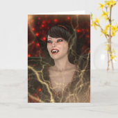 Carte Dame Vampire (Fleur jaune)