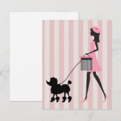 Carte Dame vintage (Devant / Derrière)