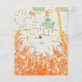 Carte d'amélioration des abeilles corail et gris (Dos)