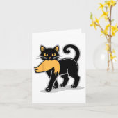 Carte Dames aux chats pour Kamala Harris Donald Trump 20 (Fleur jaune)