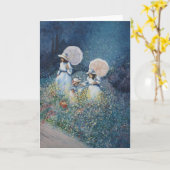 Carte Dames dans les fleurs sauvages (Fleur jaune)