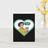 Carte Dames de chats votent thème d'élection amusant Dam (Fleur jaune)