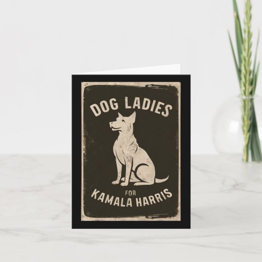 Carte Dames de chiens pour Kamala Harris (Devant)
