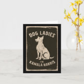 Carte Dames de chiens pour Kamala Harris (Fleur jaune)
