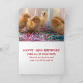 Carte Dames de poulets de printemps Jalon 50e anniversai (Intérieur)