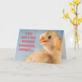 Carte Dames de poulets de printemps Jalon 50e anniversai (Fleur jaune)