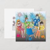 Carte Dames du dragon Mah Jongg plat (Devant / Derrière)
