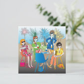 Carte Dames du dragon Mah Jongg plat (Debout devant)