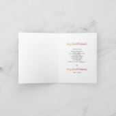 Carte d'ami d'adieu (Intérieur)