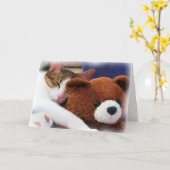 Carte d'ami de nounours de Kitty (Fleur jaune)