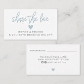 Carte d'ami moderne bleu et blanc (Devant / Derrière)