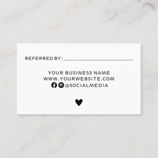 Carte d'ami moderne en noir et blanc (Dos)