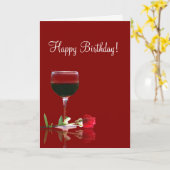 Carte d'ami pour l'anniversaire du vin (Fleur jaune)