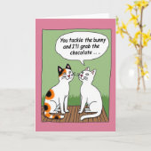 Carte d'amie chat plan secret (Fleur jaune)
