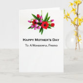 Carte d'amie de Striped Blooms (Fleur jaune)