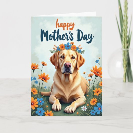 Carte d'amie Floral Retriever (Devant)