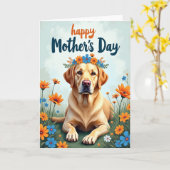 Carte d'amie Floral Retriever (Fleur jaune)