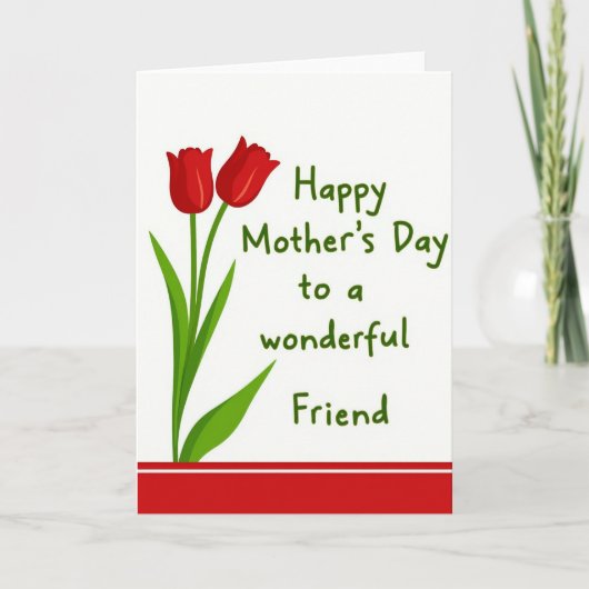 Carte d'amie Florale Merveilleuse (Devant)