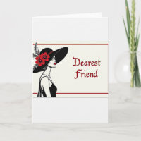 Carte d'amie Profil Floral