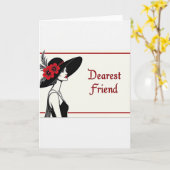Carte d'amie Profil Floral (Fleur jaune)
