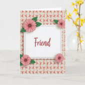 Carte d'amie Rose Script (Fleur jaune)